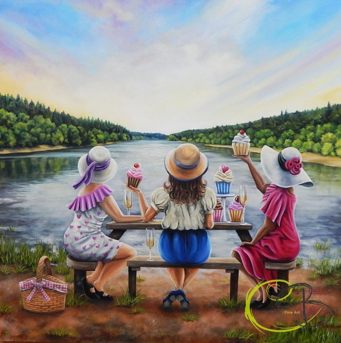 Claire Baxter Fine Art | Half price print: Ladies that Lunch