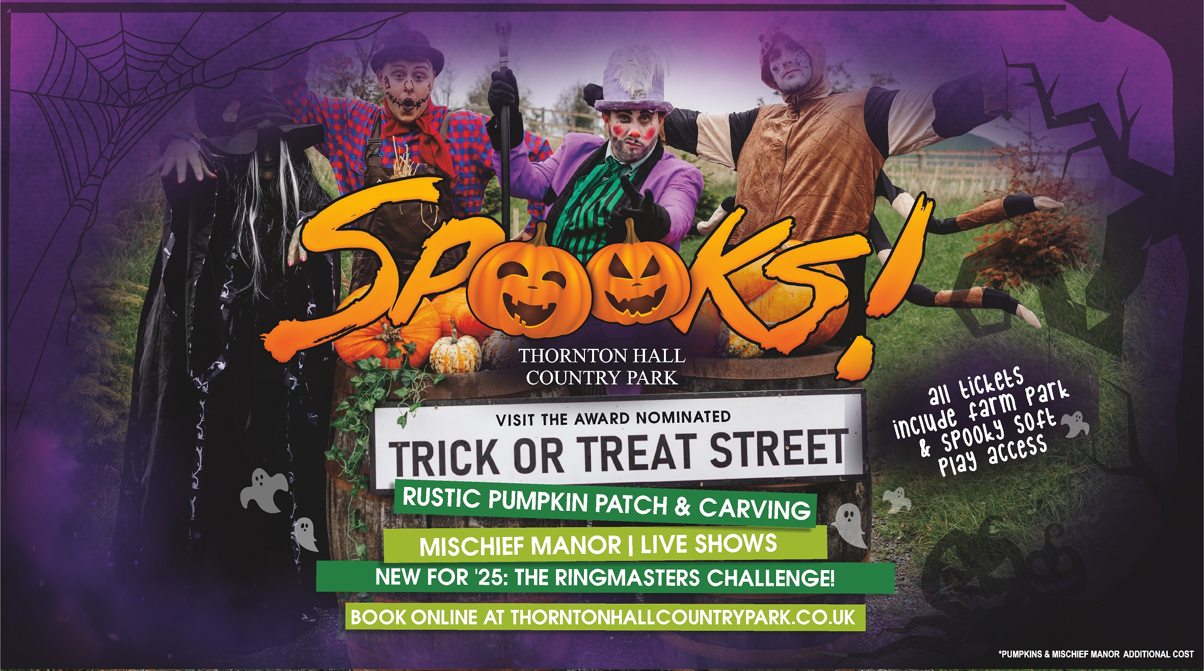 Thornton Hall Country Park | Half price family tickets for SPOOKS! including entry to the pumpkin patch