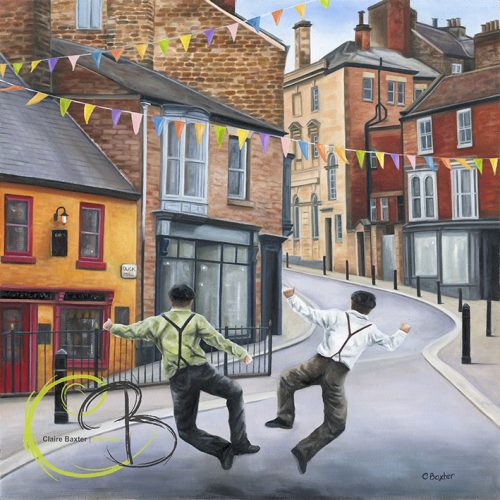 Claire Baxter Fine Art | Half price print: Ducking and Diving