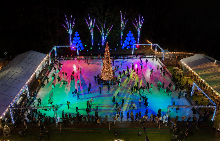Yorkshire's Winter Wonderland at night